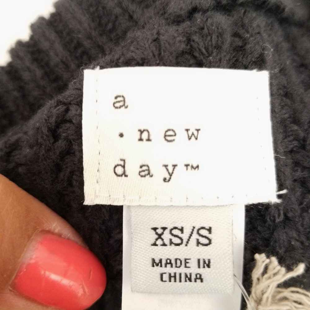Women's Tabard Wrap Jacket - A New Day Black - Picture 8 of 10